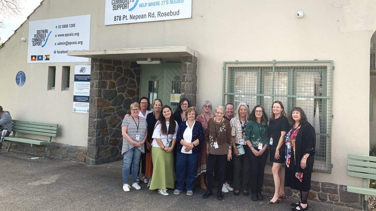 The SPCS team, staff and volunteers, outside the Rosebud centre